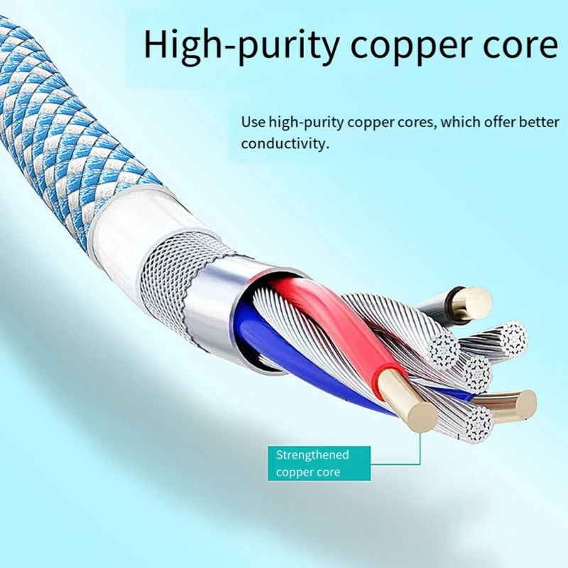 U55C High Current Fast Charging Cable 180 Degree Angled Design Charging Wire