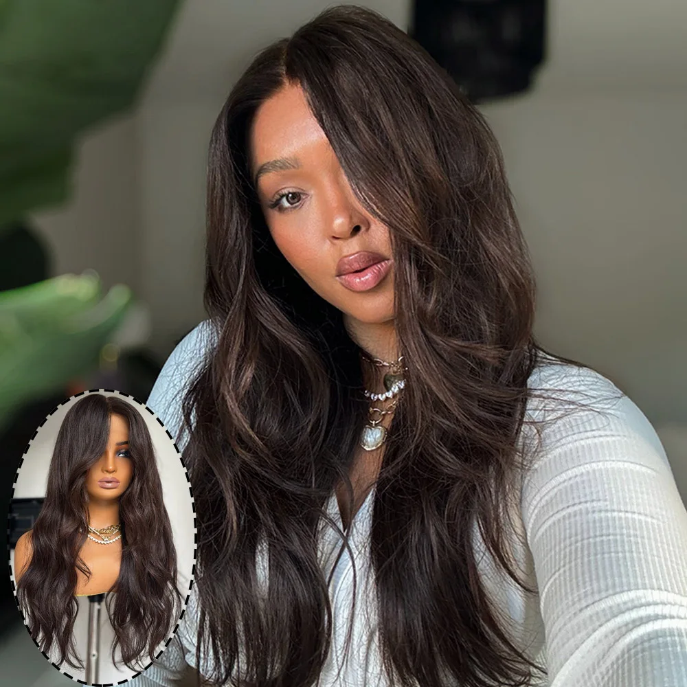 

Коричневый парик из натуральных волос 13x4 с кружевной передней частью, предварительно выщипанный, с кружевной застежкой 4x4, естественная волна, плотность 250%, легко укладываемый, для чернокожих женщин