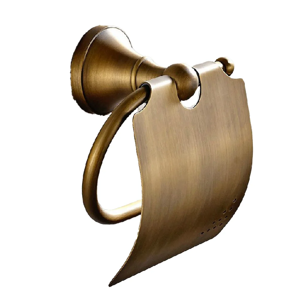 Antyczny mosiężny uchwyt na papier toaletowy do montażu na ścianie Akcesoria łazienkowe aba131