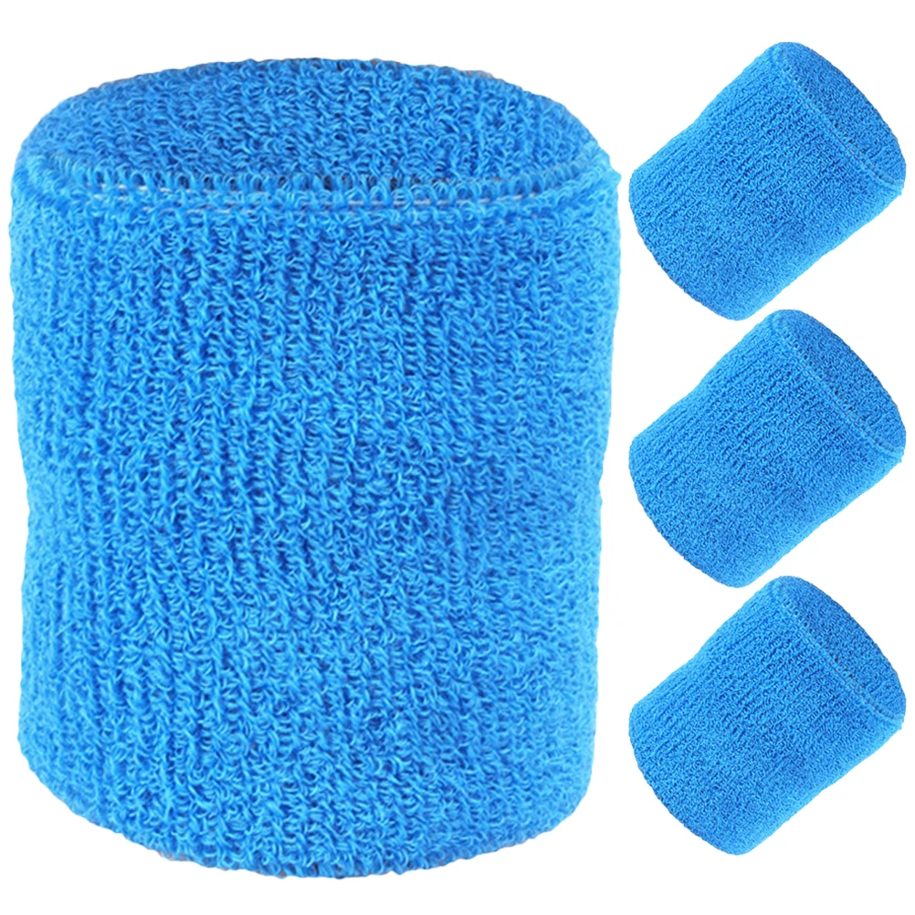 

2 Pairs Sports Wristbands Golf Tennis Sweatbands Colored Breathable Wrist Bands Men Women Elastic Absorption Protection