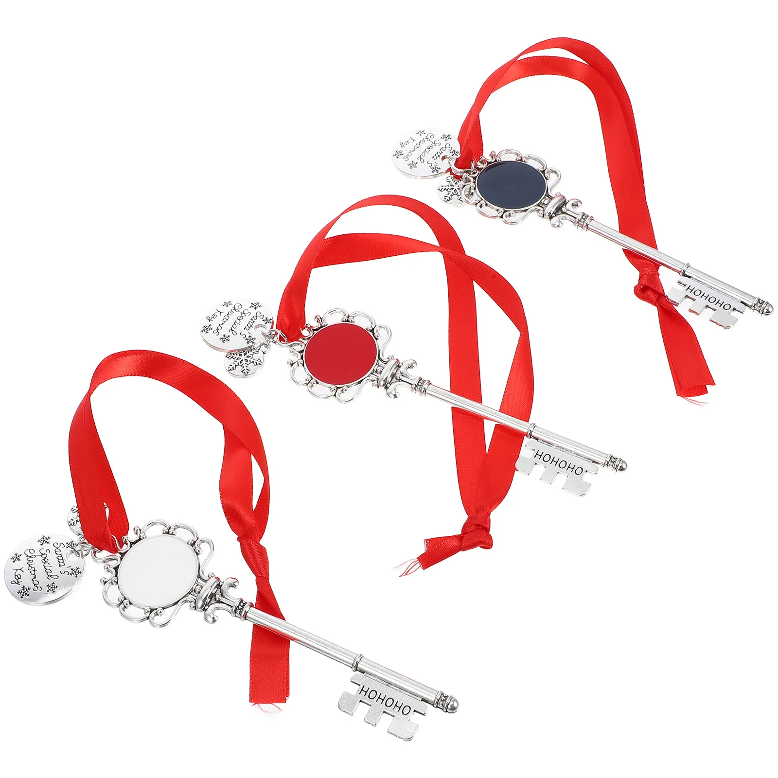 

3Pcs Xmas Pendant Christmas Keychain Alloy Hanging Ornament Creative Key Accessory Xmas Tree Decoration Christmas Key Pendant