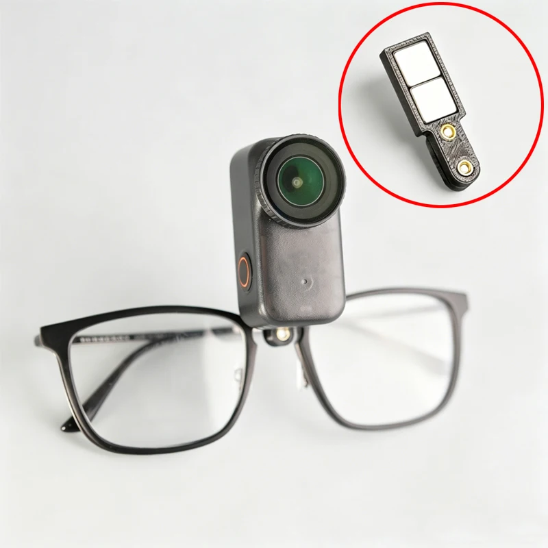 1PCS For DJI Osmo Nano Action Camera Magnetic Mount Eyeglass Frame Clip Bracket Eye-Level POV Immersive Shooting Accessories
