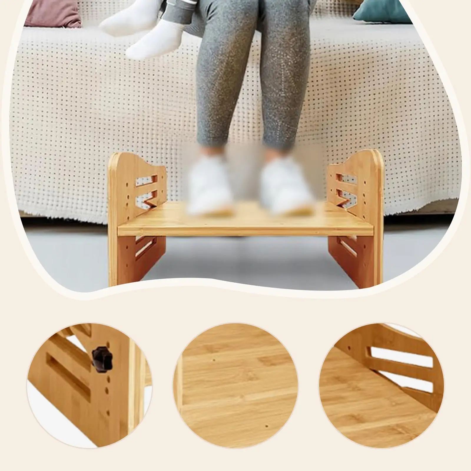 

Подставка для ног под столом на работе, деревянная подушка для ног, эргономичная подставка для ног, подставка для ног для игр, офиса, дома, аксессуары