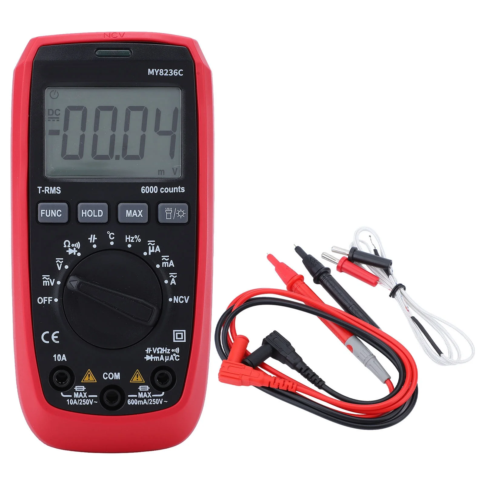 Digital Multimeter ABS Housing Industrial Grade Reading Electrical Voltmeter Tester for Equipment Testing