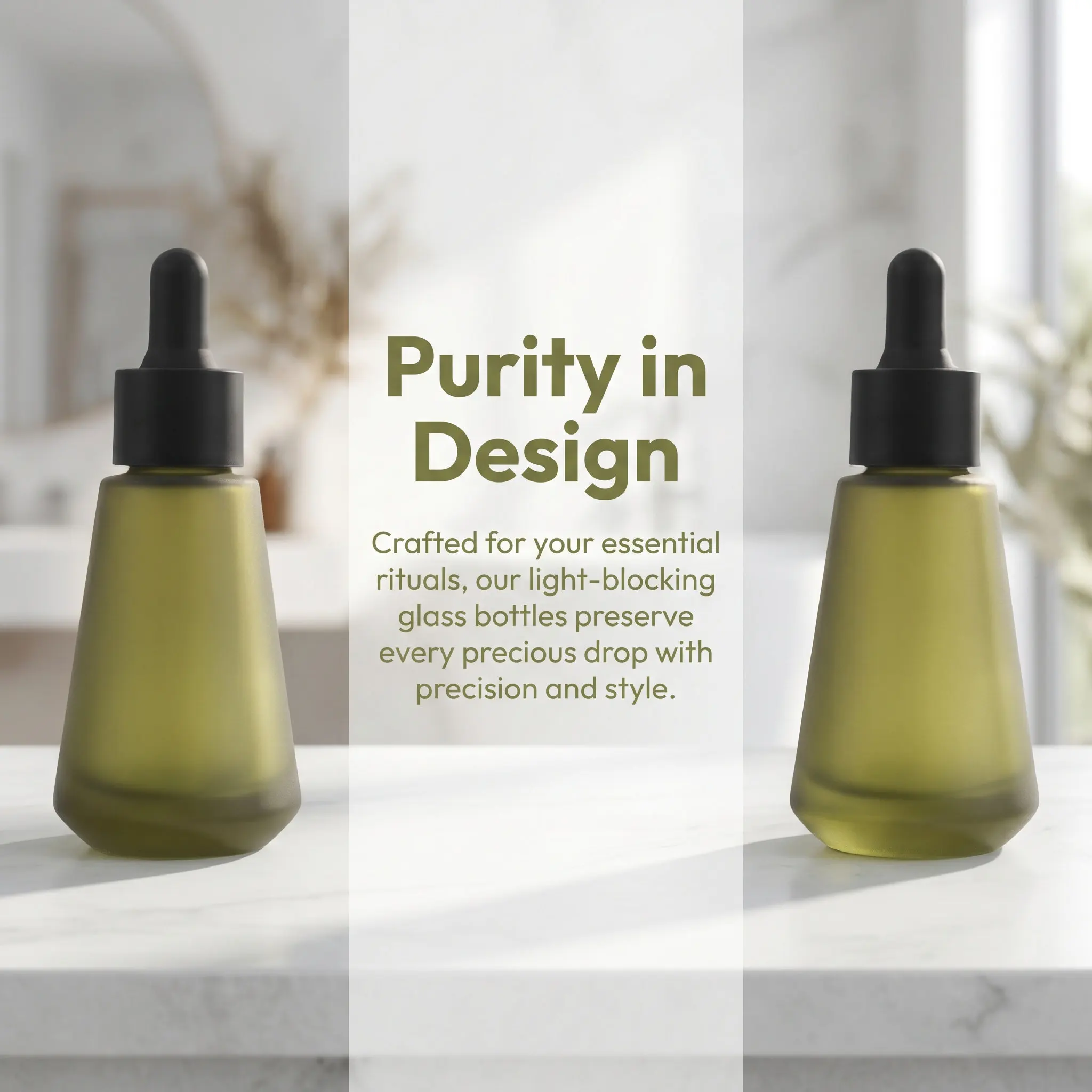 8Pcs 30Ml Conical Green Glass Dropper Bottles Essential Oil Refill Bottle Leakproof Uv Blocking Liquid Dispenser Travel