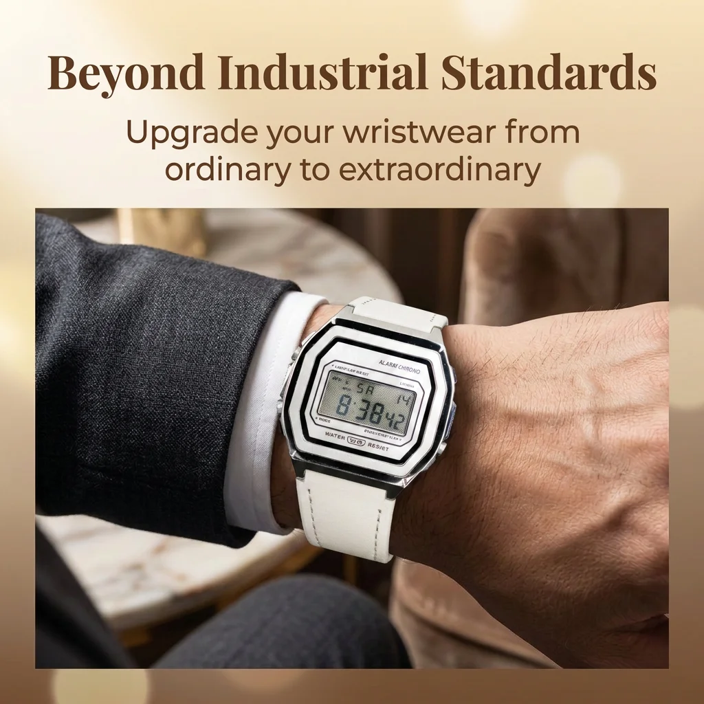 Zestaw Royale Mod do obudowy zegarka CASIO F-91/A158/A159, wykonany ze stali nierdzewnej 316L, polerowany, matowy, z tarczą w kolorze perłowym, ultra zestaw.