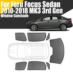Custom Magnetic Car Window Sunshade For Ford Focus Sedan MK3 2010 - 2018 3rd Gen Curtain Mesh Front Windshield