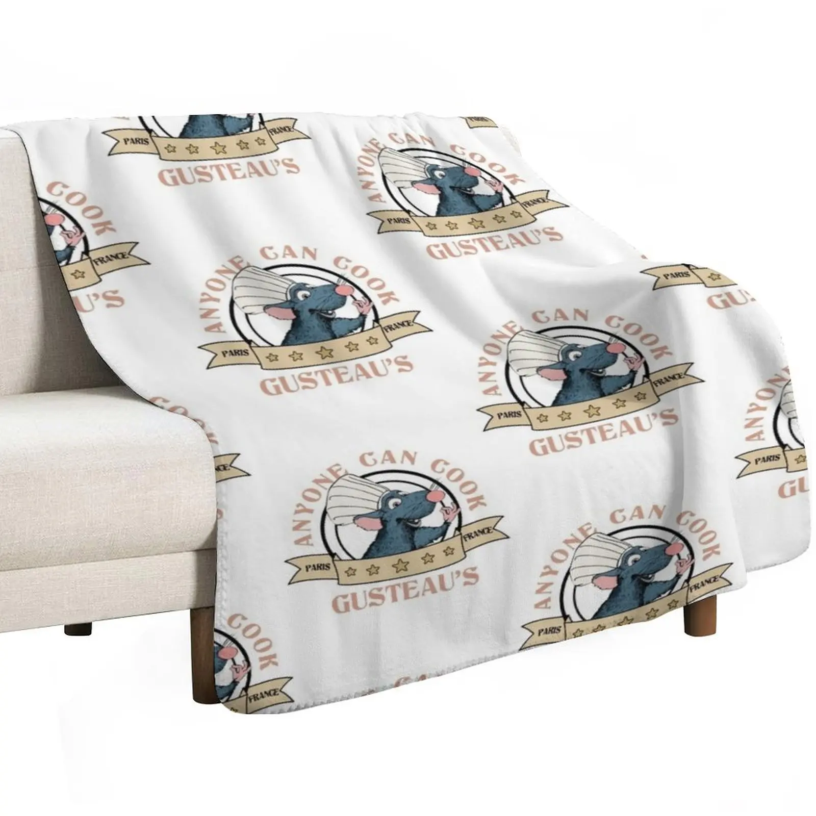 Ratatouille Gusteau's Anyone Can Cook Throw Blanket funny gift Summer Beddings Polar Single Thermal Blankets
