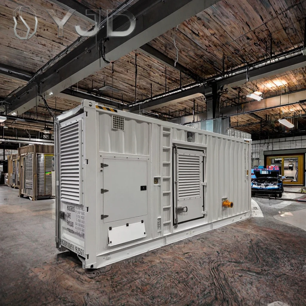 DYJD KC10 Electric Motor 1250kva AC Single Phase 60Hz Container Type Generator 1500RPM Water Cooled 24V DC Start for