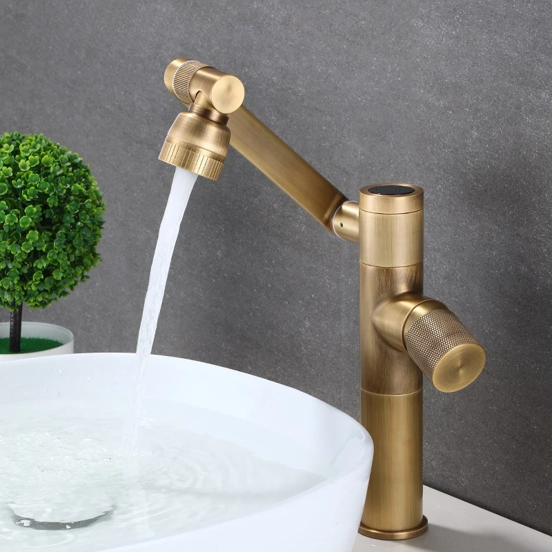 Picture 5: Antique Bathroom Faucet Intelligent Digital Display LED Basin Faucet Hot&Cold Mixer Bathroom Brass Washbasin Vanity Faucet
