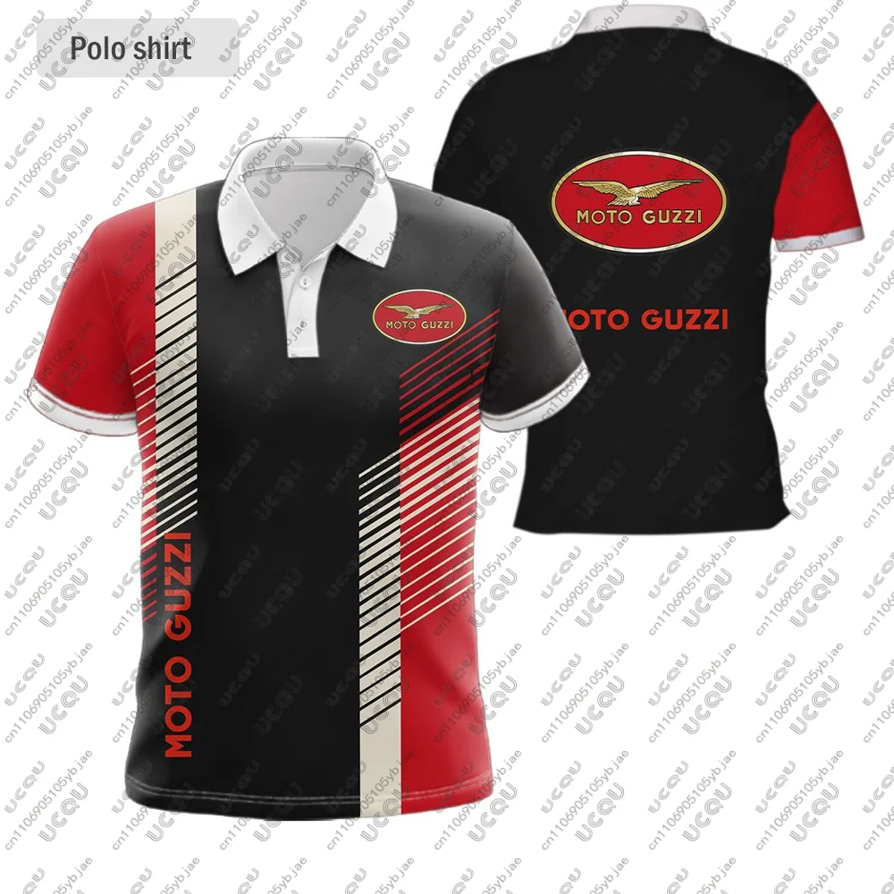 

Подарок 2026: Мужская футболка-поло для мотоциклистов Moto Guzzi, повседневная спортивная футболка для гонок, с принтом Calavera Italia Eagle, классическая модель для мужчин и мальчиков