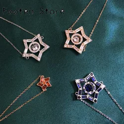 Originale 2024 New Trend Fine Jewelry set Charming Sparkling Star ciondolo collana di moda orecchini anello regalo romantico per le donne