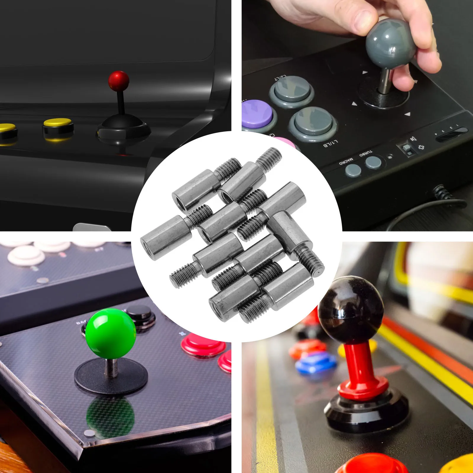 

10Pcs Joystick Extension Rod 1.5cm Enhancer for Control Gaming Consoles DIY Shaft Adapter Kit Players Upgrade Joystick Extension