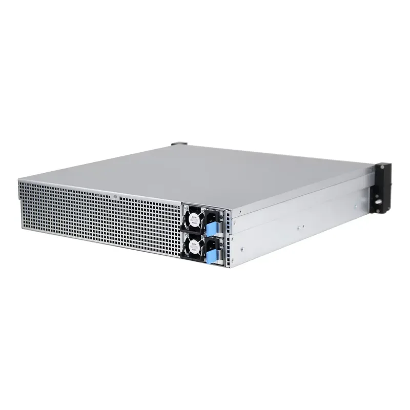 2U Rackmount Server Chassis EATX Motherboard Support Hot Swap Drive Bays 430mm Ultra Short Case Front IO Ports Data Center