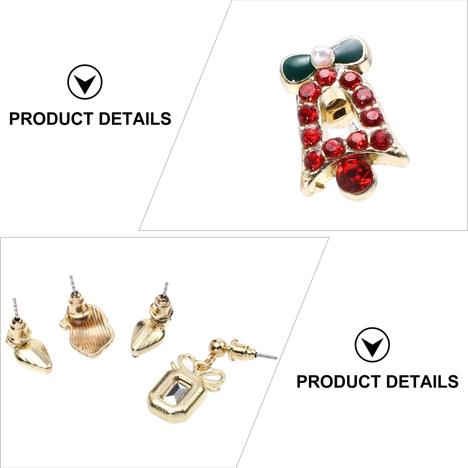 

Christmas Earring Studs Set Durable Cute Design Xmas Ear Decorations Jewelry Earring Studs Xmas Earrings Jewelries