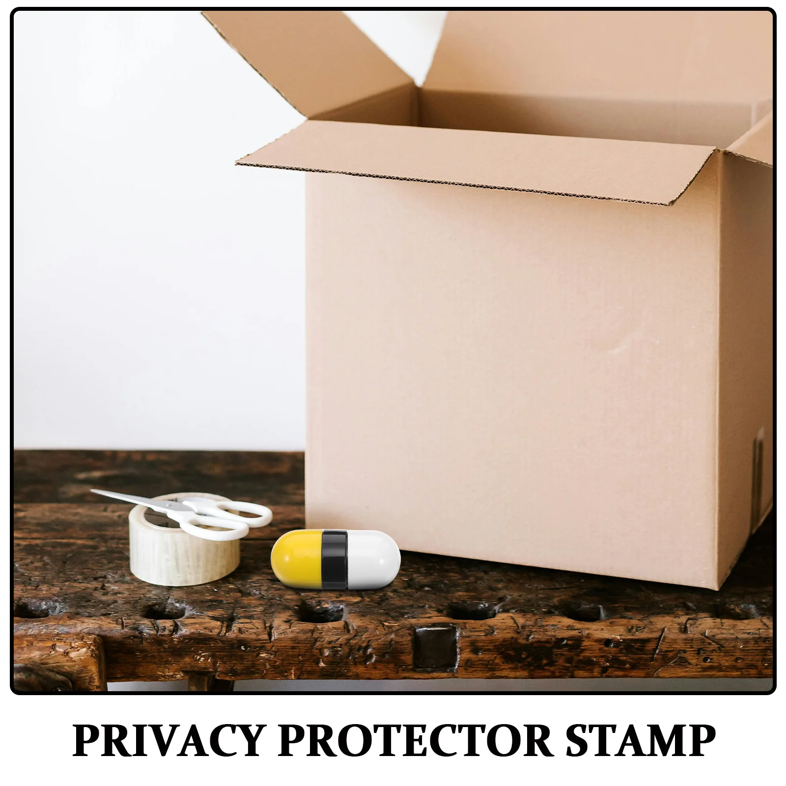 Tampon à rouleau de confidentialité à double extrémité, 2 pièces, bloqueur d'adresse, sceau de confidentialité, Protection d'identification de sécurité du courrier, tampon de sécurité de la vie privée