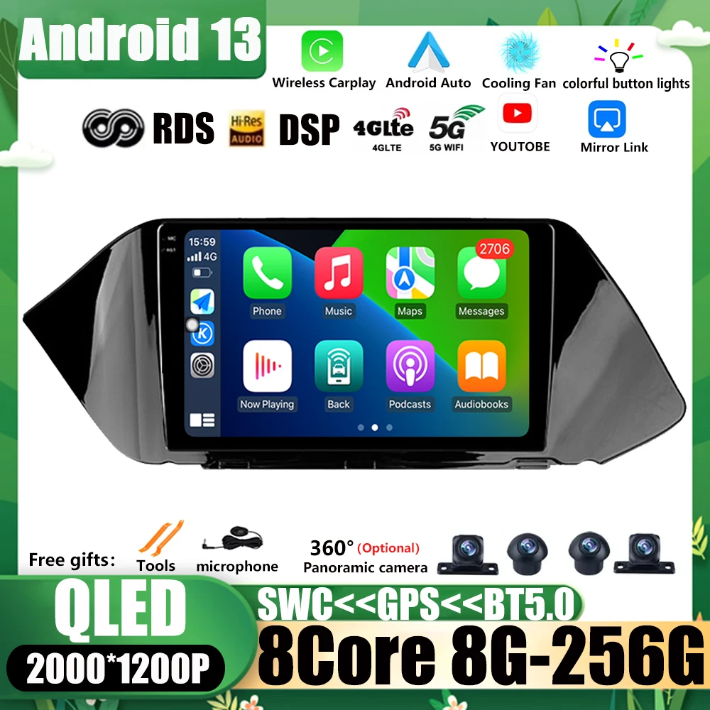 

Android 13 9 Inch For Hyundai Sonata DN8 2019 - 2020 Car Radio Multimedia Video Player DSP Android auto wireless Carplay