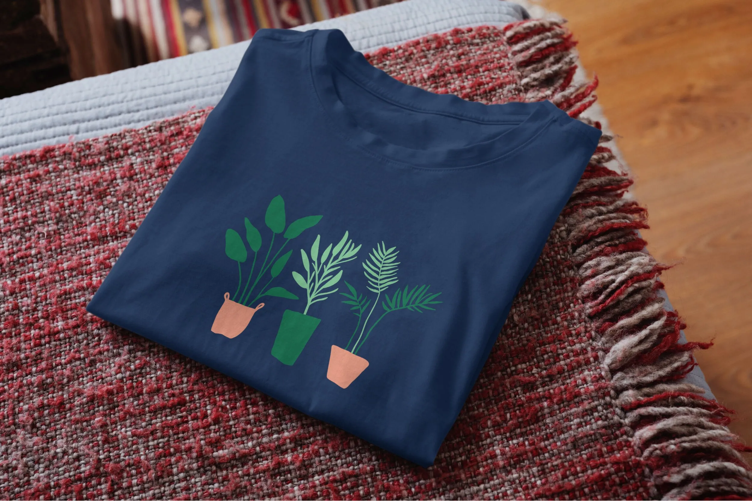 Organic Cotton T Shirt Plants Sustainably And Fairly Produced For Women Men With A Flower Motif