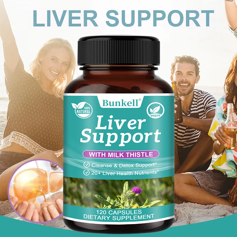 Liver Cleanse Detox & Repair Formula- Herbal Liver Support Supplement with Milk Thistle Dandelion Root Turmeric for Liver Health