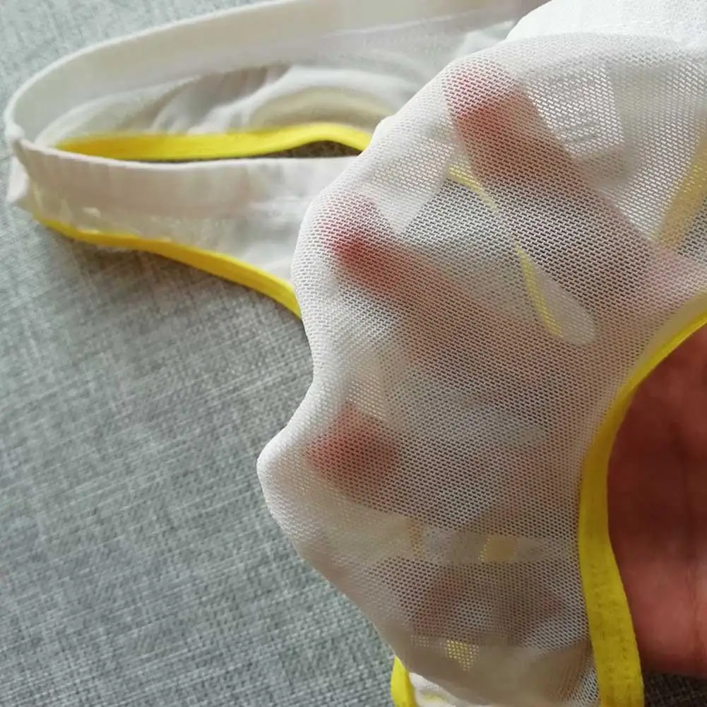 

Men's Breathable Mesh Thong Underwear with Pouch Design See Through Lightweight Underpants for Comfort and Support