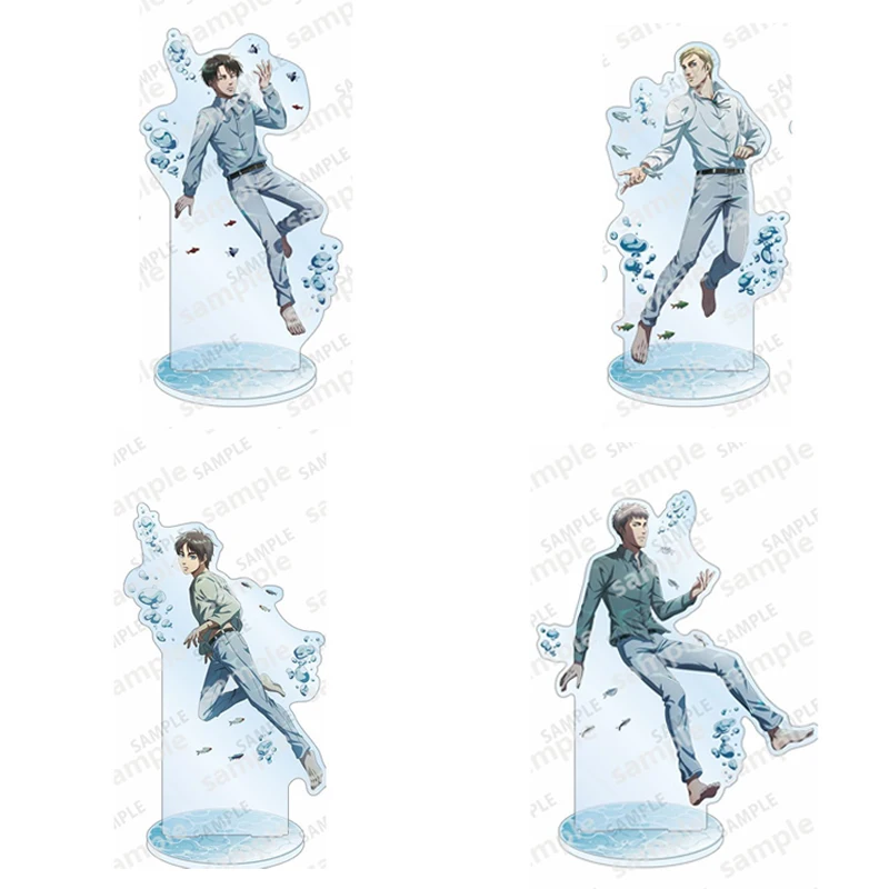 

Attack on Titan Acrylic Stand Figure Eren Jäger Levi Ackerman Anime Peripheral Creativity Aquarium Modeling Ornament
