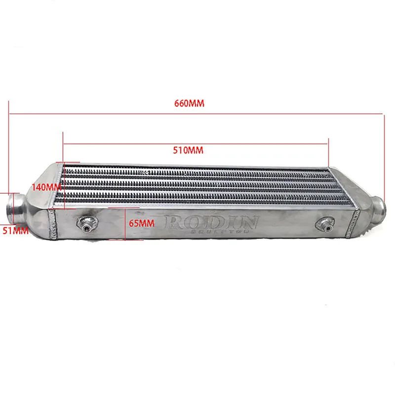 510*140*65mm Universal Turbo Intercooler bar&plate OD=51mm Front Mount intercooler