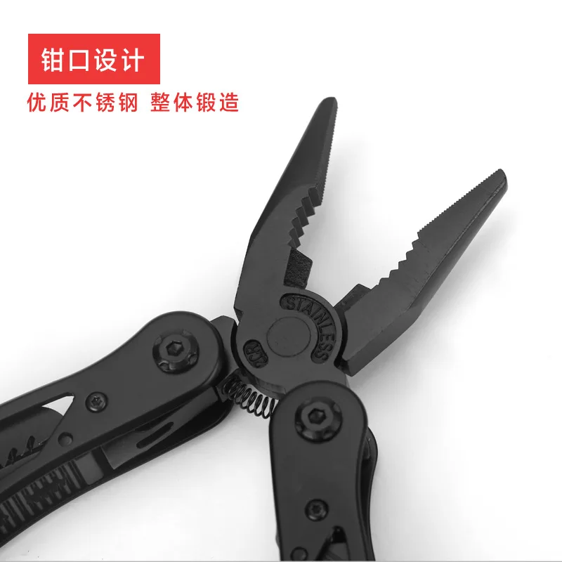 Multi functional folding tool, vehicle stainless steel portable emergency  pliers