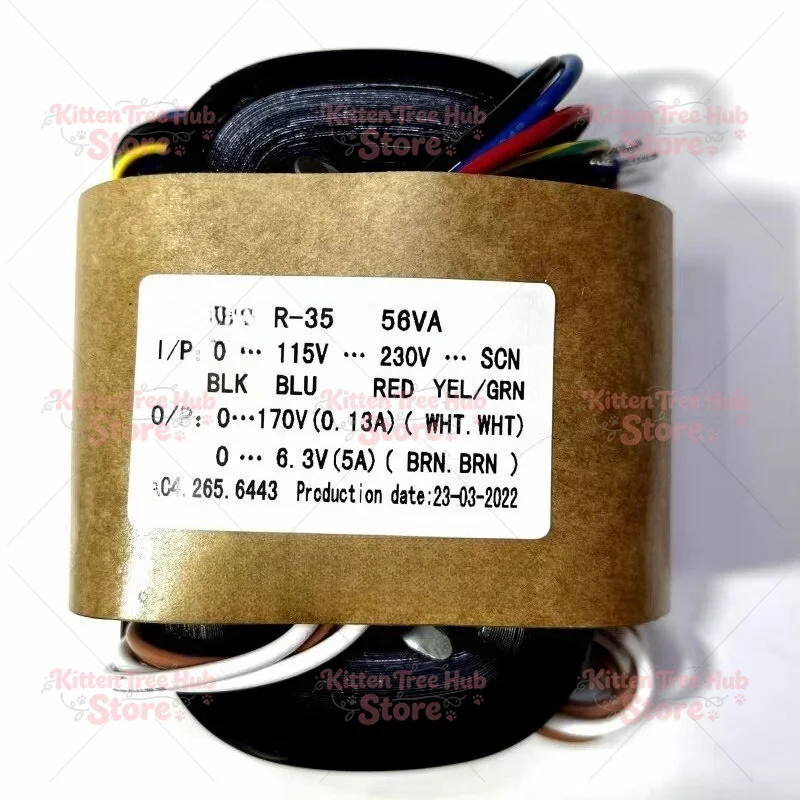 56VA R-core Transformer For Tube Preamp 0-115-230V To 170V + 6.3V (B6-86)