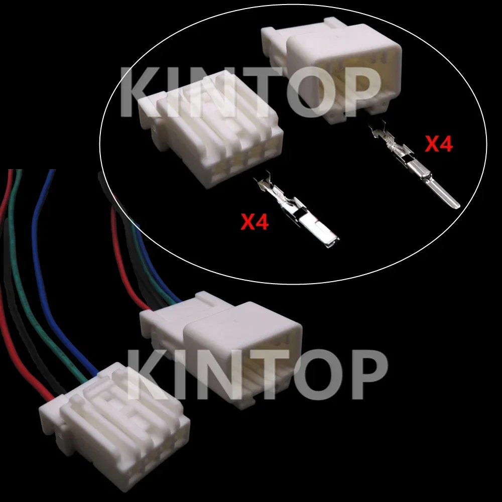 

1 комплект, 4-контактный разъем переменного тока в сборе, автомобильный провод, кабельный разъем, автоматический пластиковый корпус, разъем с проводами 6098-4073 6098-4902