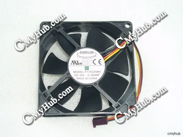 For EVERFLOW F128025BH DC12V 0.19A 8025 8CM 80MM 80X80X25MM 3pin Cooling Fan F128025BH