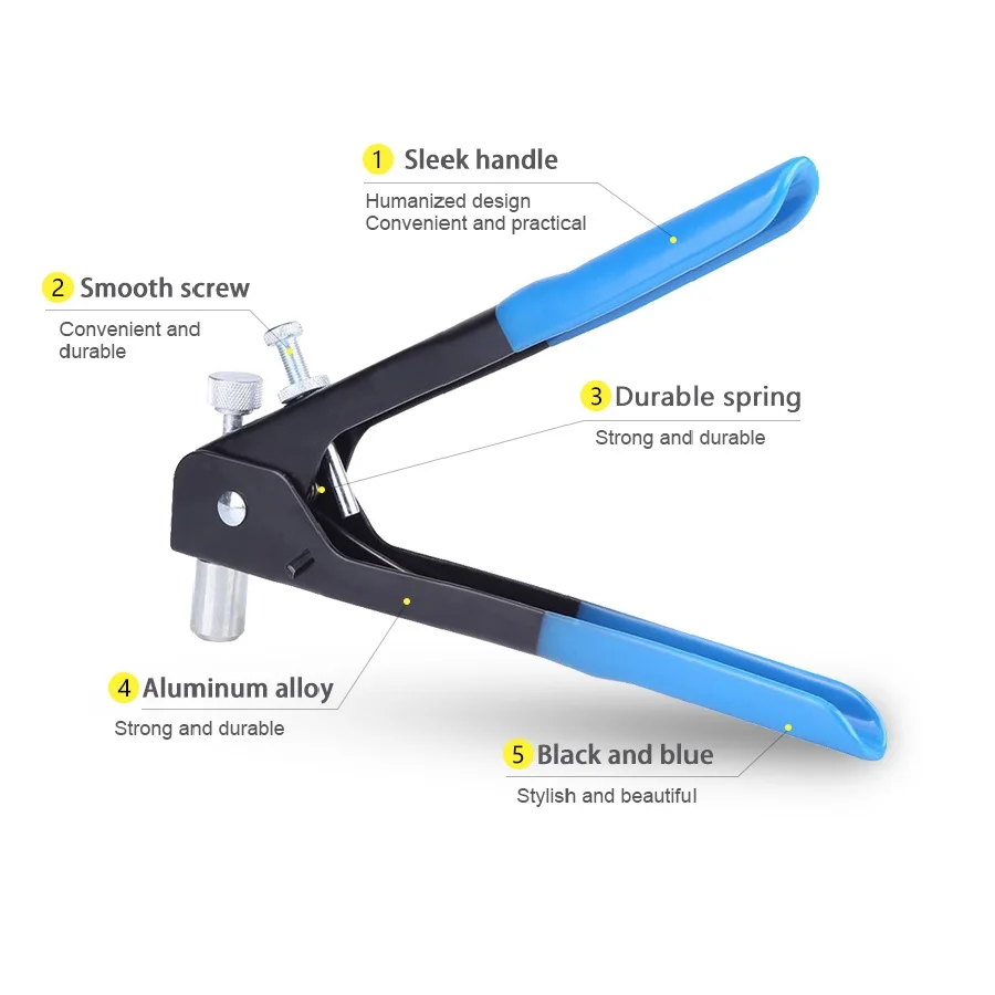 86 قطعة مجموعة جوزة برْشام مجموعة أدوات M3-M8 التثبيت المكسرات المبرشم أداة مجموعة لأدوات الإصلاح المنزلية #4