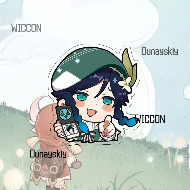 Genshin Impact Zhongli Q نسخة الاكريليك مغناطيس الثلاجة لطيف الكرتون جيو أرشون ديكور ثلاثية الأبعاد ملصقات الصور للمنزل مكتب 2025 جديد