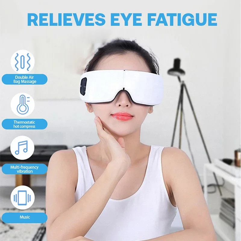 4D Smart Vibration Bluetoo Music Wireless Eye Massager Private Label