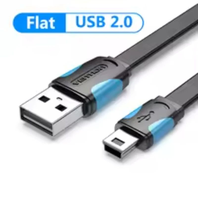 Ventie Snel opladen USB 2.0 naar Mini USB-datakabel Mini USB-kabel voor digitale camera HDD MP3/4 GPS-speler DVR USB-oplaadsnoer