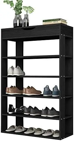 

5-Tier Shoe Rack 29.5 inches Shoe with 1 Top Space, Shoe Organizer for Enterway, Maple, S7-WK-L24-MP-