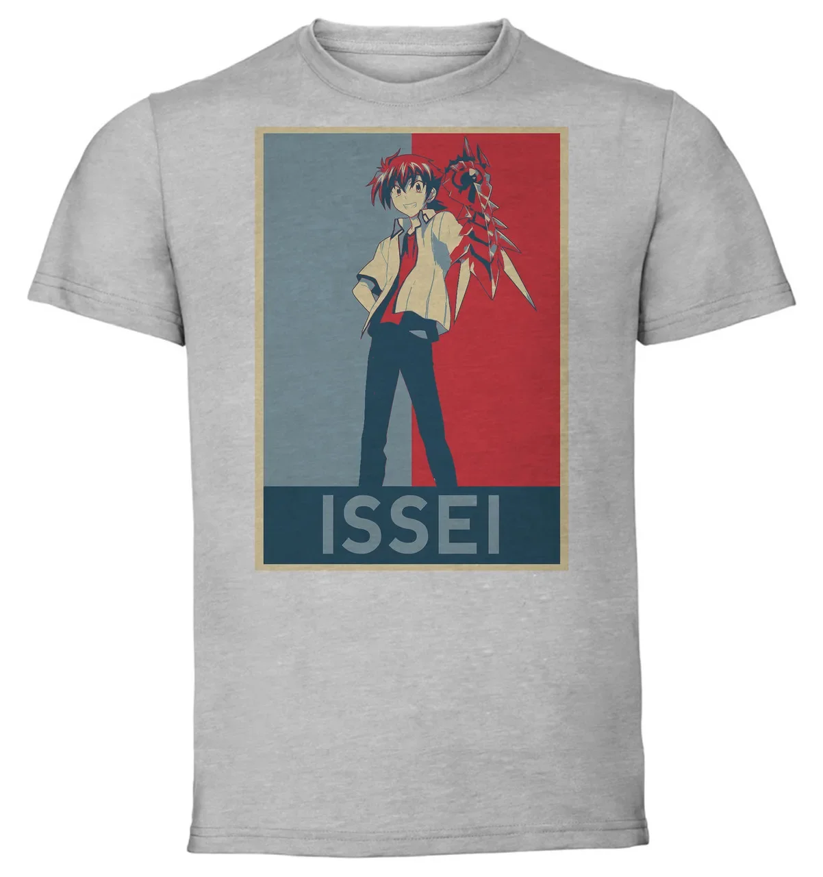 T-Shirt Unisex - Grey - Propaganda - Highschool Dxd Issei