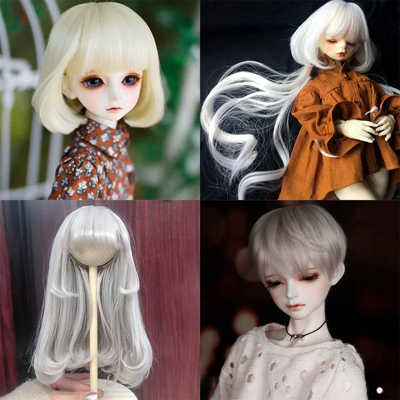 30cm Doll Replacement Wig 1/6 Bjd Doll Wig Accessories Male Dolls Female Dolls High-temperature Silk Wig Children Girl Toy Gift