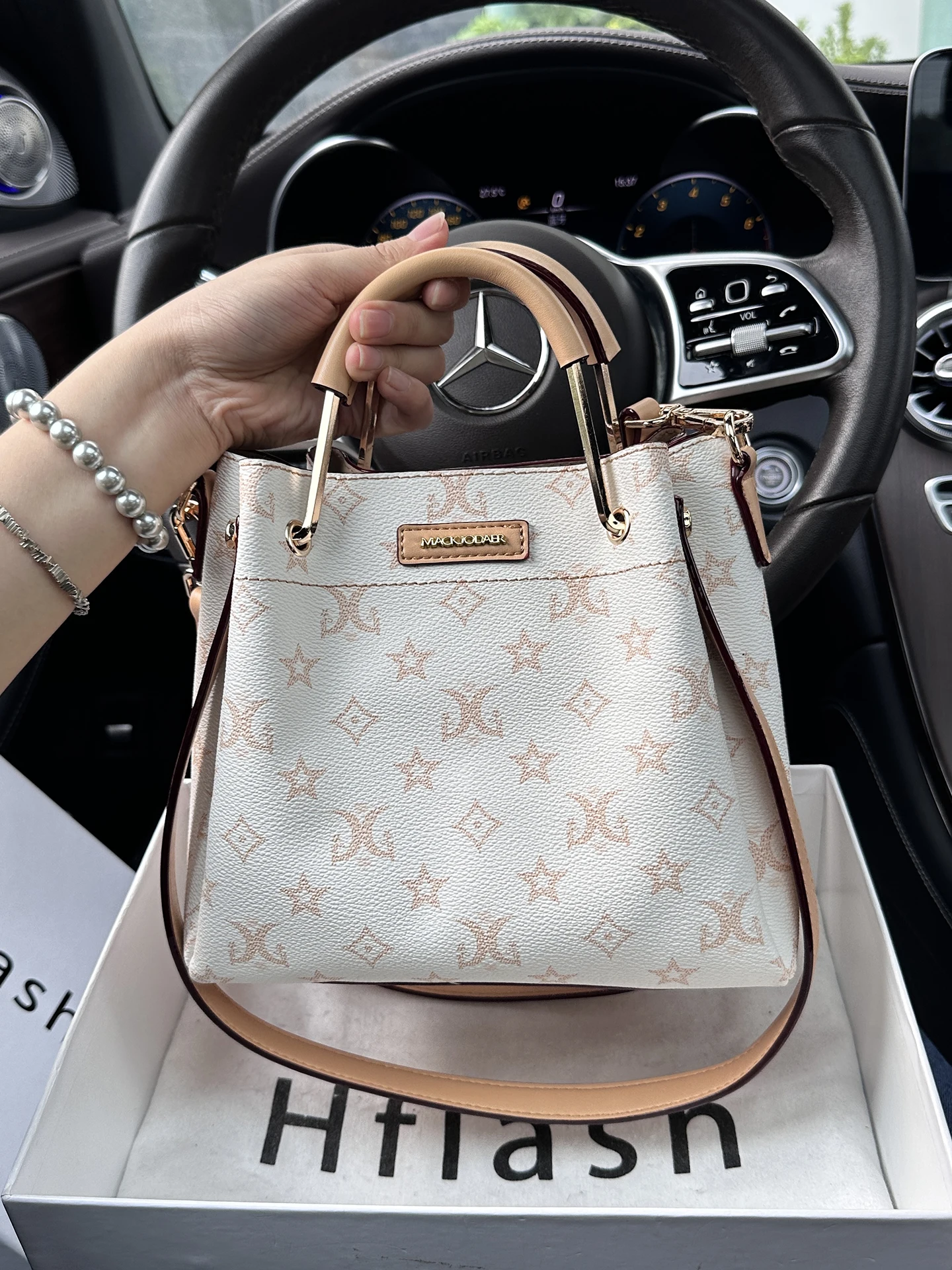 hflash-fashionable-floral-print-bucket-bag-women's-versatile-crossbody-handbag-commuter-soft-leather-round-cylinder-shape