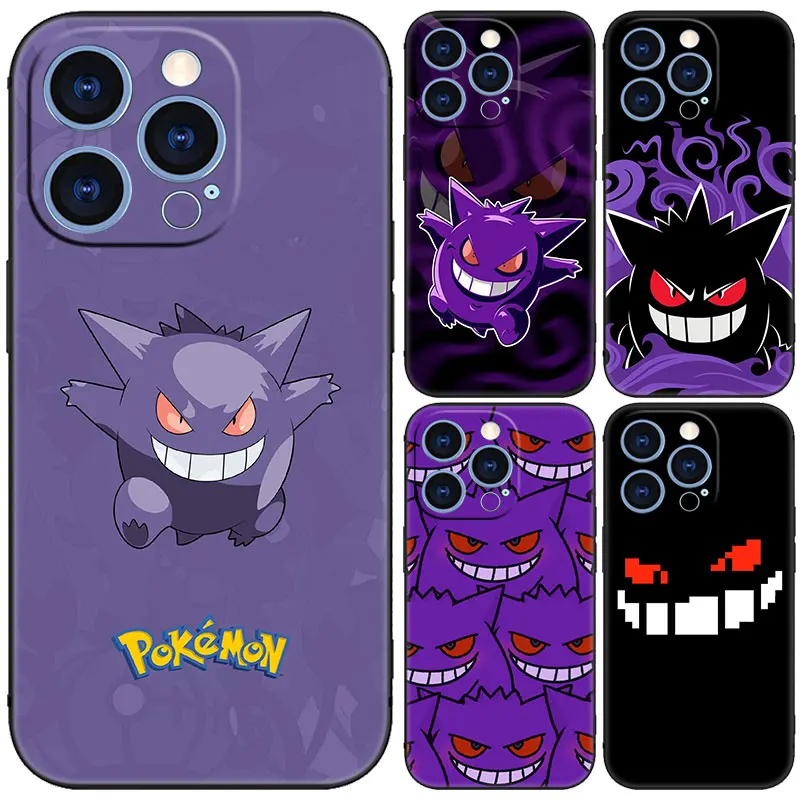 Cute Gengar Black Phone Case For Xiaomi 13T Pro 5G 12T 12 11 Lite NE 11T 9T 10T Pro 11i 14 A3 8 Lite Cartoon Cover