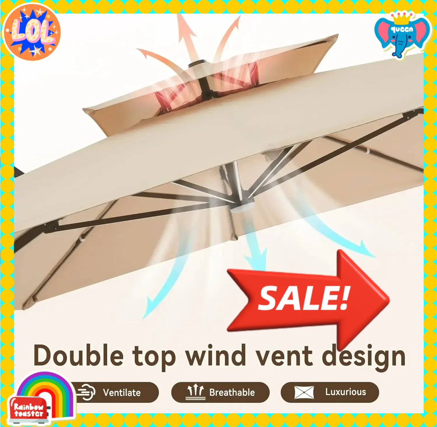 

Хит продаж: Уличный консольный зонт 10 x 13 футов с LED-подсветкой, большой, усиленный, 360° ° Поворотный механизм с двойным верхним смещением прямоугольной формы