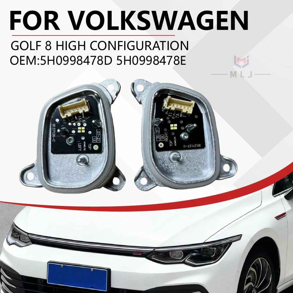 

НОВИНКА ДЛЯ VOLKSWAGEN Golf 8, светодиодная фара с высокой конфигурацией, модуль управления DRL, автомобильные аксессуары OEM 5H0998478D 5H0998478E