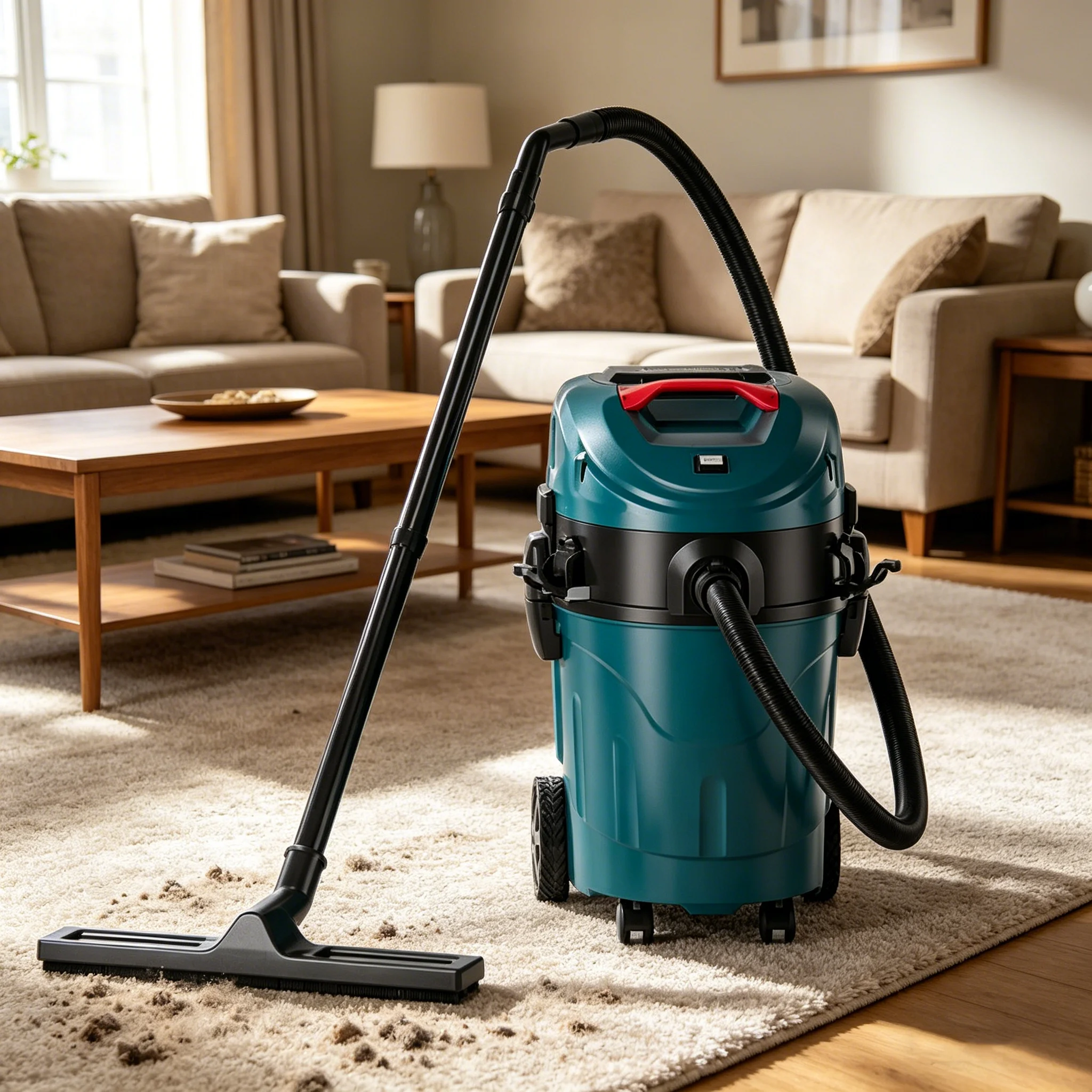 High Power Industrial Vacuum Cleaner 1400W 19KPa Corded Bagless Dual Cyclone for Home Carpet Floor Sofa Pet Hair Cleaning