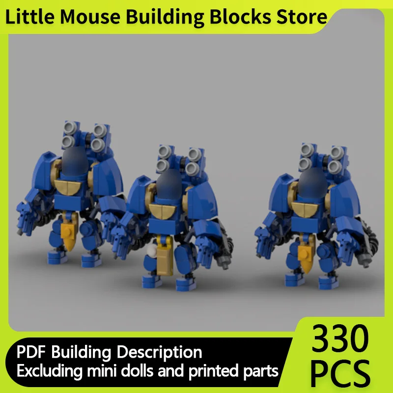 

Popular Games 40K Model Building Moc Bricks Hammer Battle Mech Collection Technology Blocks Gift Modular Christmas Toys DIY Sets