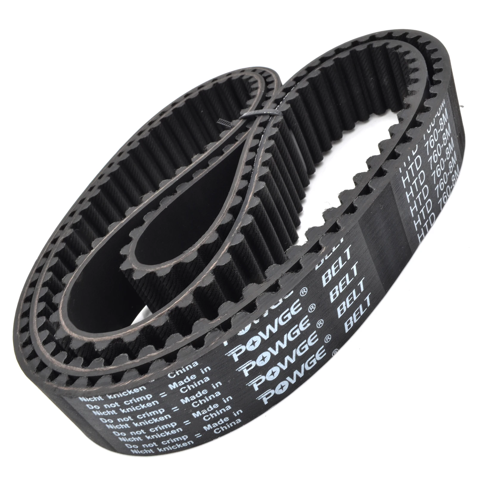 POWGE HTD 8M Timing belt Lp=728 736 744 752 760 768 776 784 792 800 808 816 824 832 840 848 Width 15-50mm Rubber HTD8M Belt Loop
