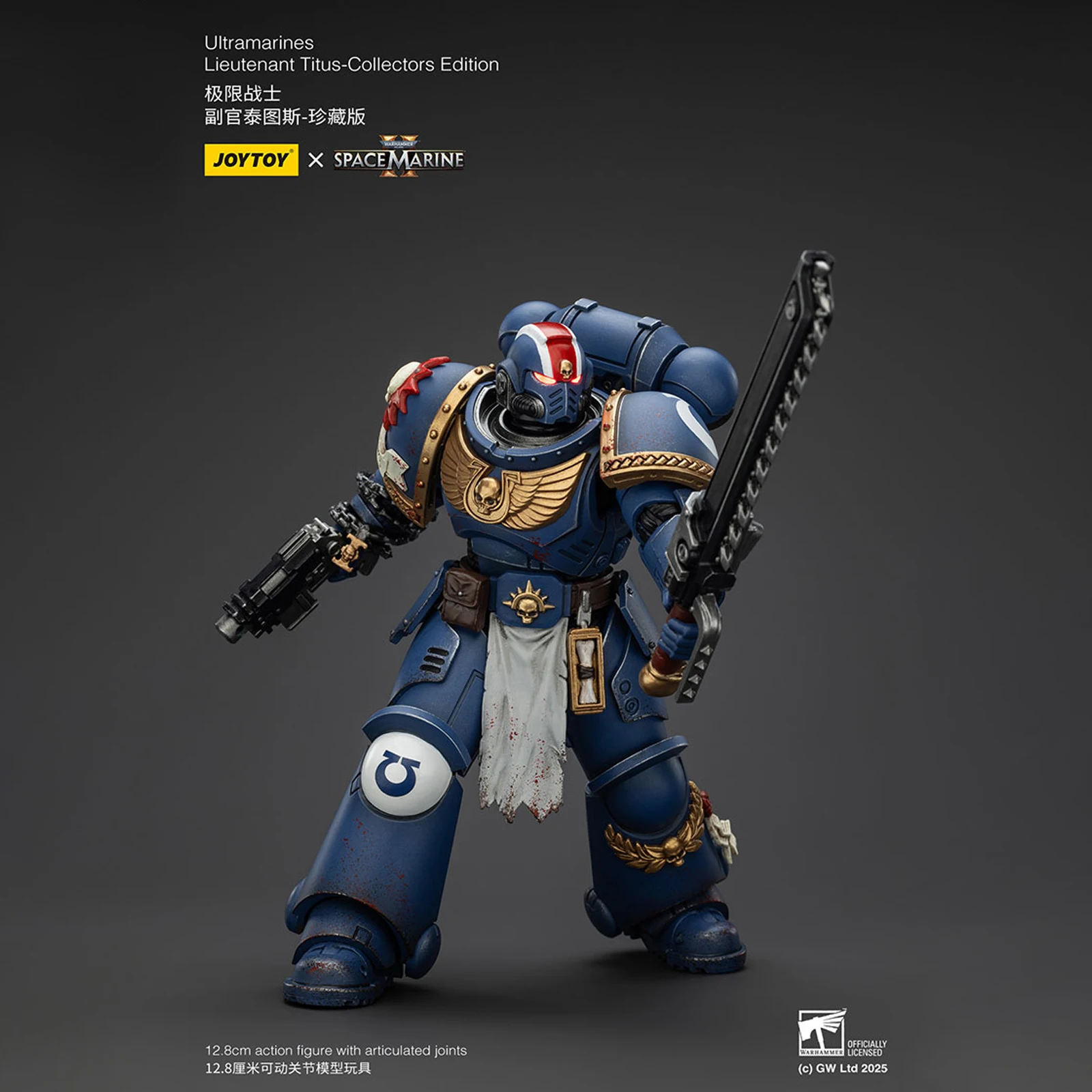JOYTOY Warhammer 40K 1/18 Actionfigur 12,8 cm Ultramarines Lieutenant Titus Sergeant Gadriel Brother Chairon Collectors Edition