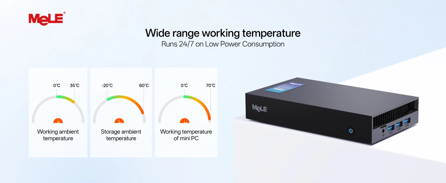 MeLE Overclock X5 MiniPC Core-i5 1235U 16GB RAM 512GB SSD, Dual Ethernet Port, 2×M.2 Slot, HDMI×2/USB-C*2/4K Desktop Computer
