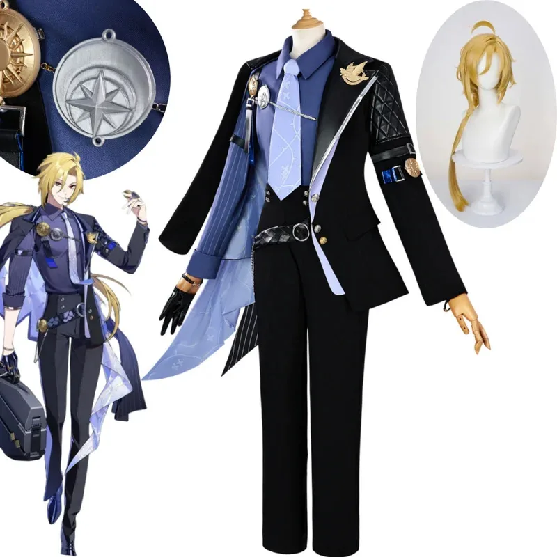 

Zenless Zone Zero Hugo Cosplay Hugo Costume Synthetic Wig Anime Game Role Playing Costumes