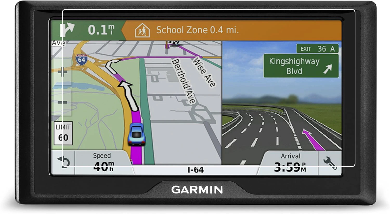 2-PACK For Garmin Drive 61 GPS 6INCH GPS Navigation PET screen protector film  accessories