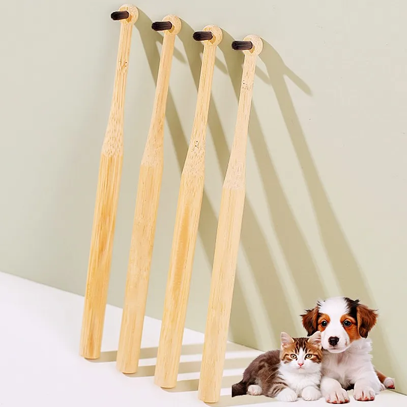 

Dog Toothbrushes Mini Head Dogs Dogs Toothbrush Bamboo Handle Brush for Dog Teeth Cleaning Oral Care Soft Hair Pet Toothbrushes