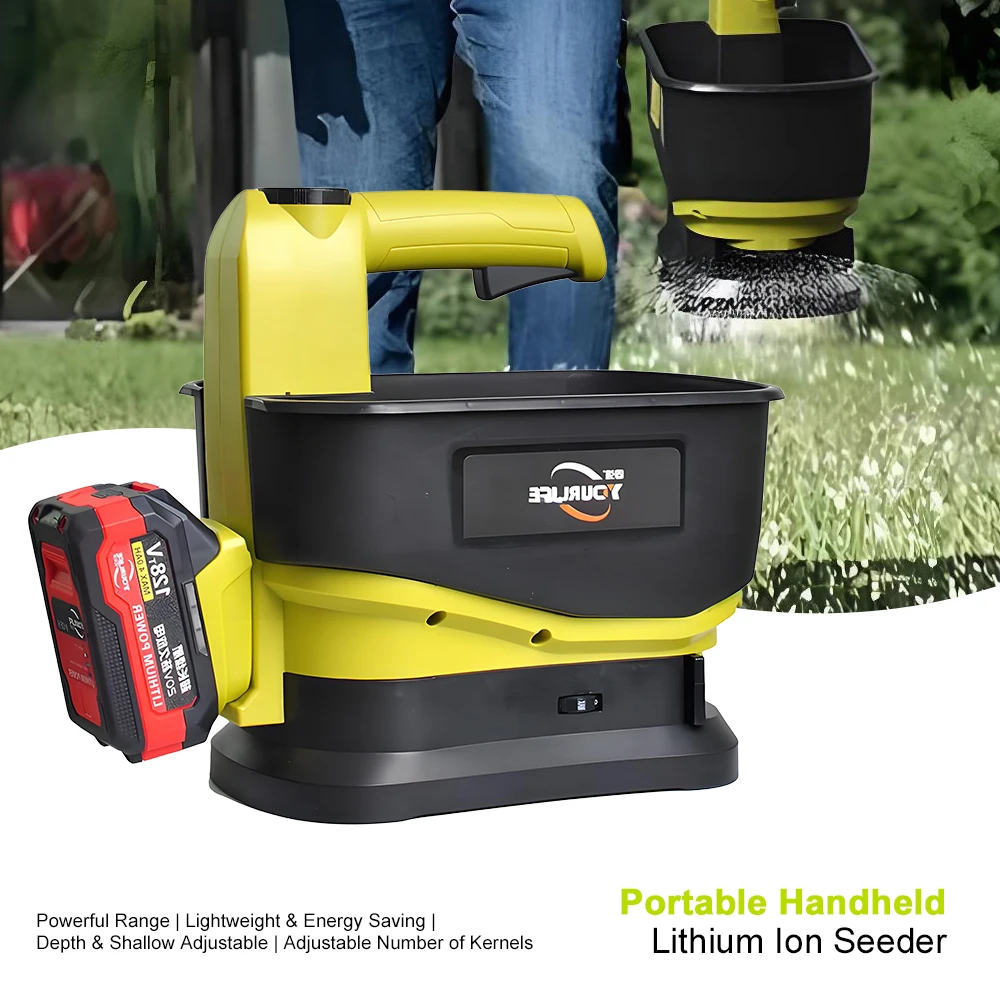 

Ручная портативная сеялка, разбрасыватель удобрений, 5,5 л, сельскохозяйственный электрический разбрасыватель удобрений, многофункциональная сеялка для газонов